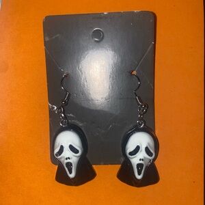 Ghost face earrings